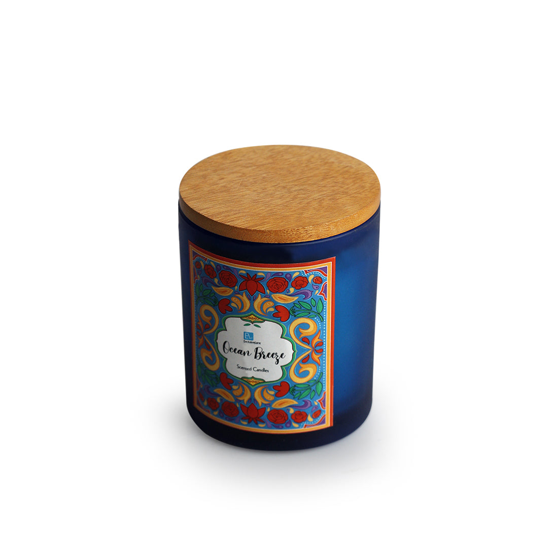 Ocean Breeze' Handmade Wax Jar Scented Candle (40 Hours Burn Time, Soy Blend, Reusable Jar)