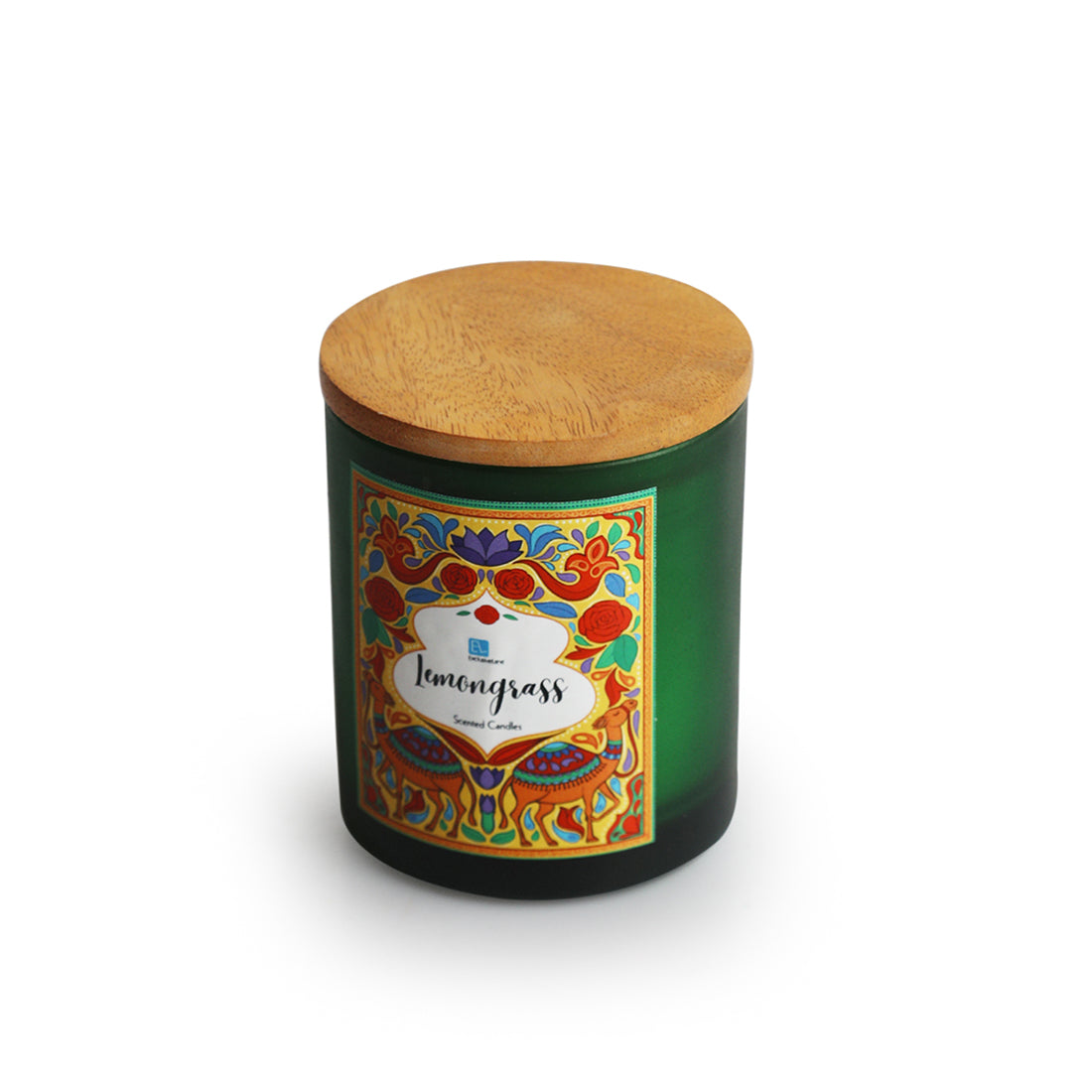 Lemongrass' Handmade Wax Jar Scented Candle (40 Hours Burn Time, Soy Blend, Reusable Jar)